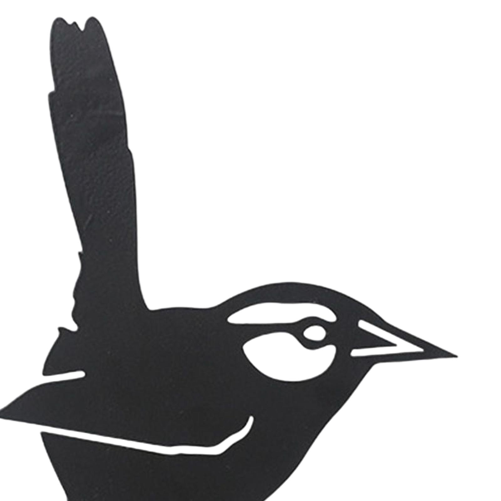 Bird Silhouettes Memo Holder Wooden Table Card Holder for Desktop Decoration StyleC