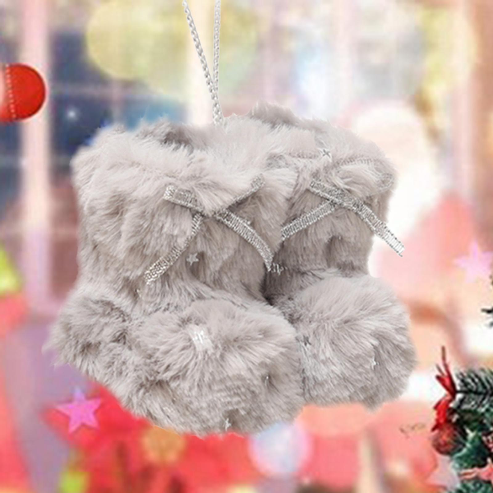 Boots Pendant Tree Hanging Photo Props Decoration for Holiday Handbag Car Grey