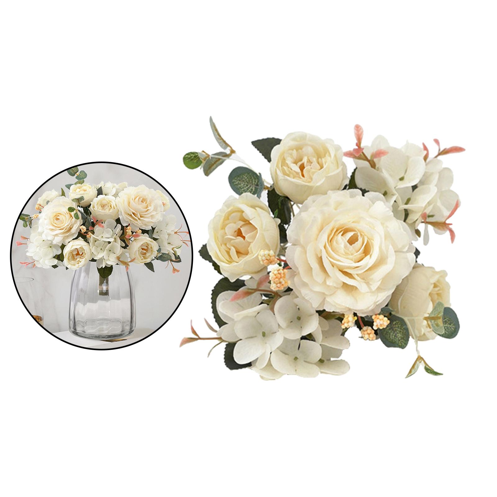 Artificial Flowers Bouquet Bridal Bouquet Fake Flower Wedding Bride Bouquet White