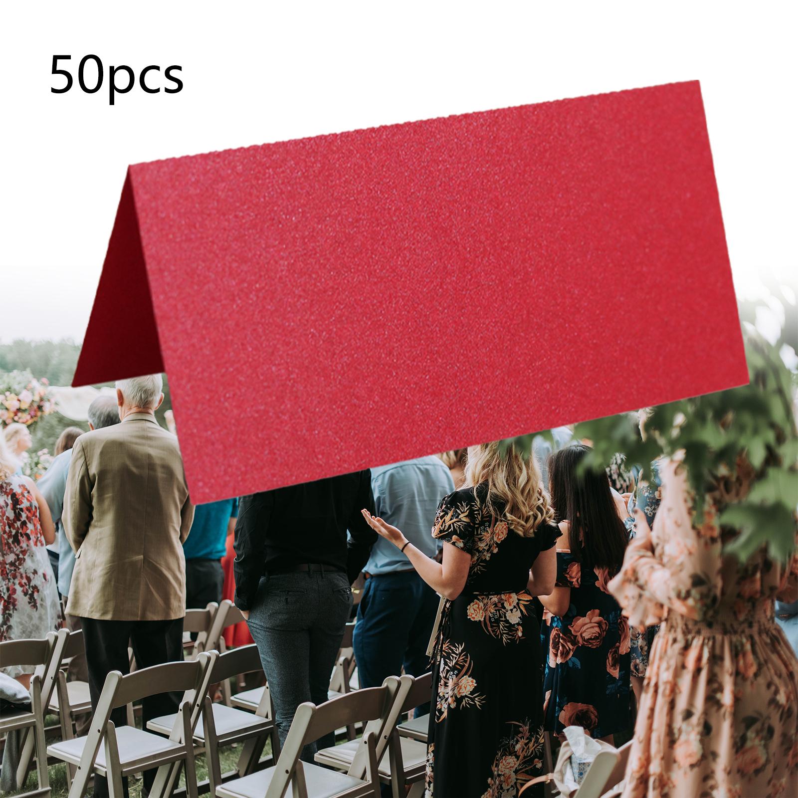 50x Wedding Place Cards Dinner Invitation Cards Name Tags for Wedding red