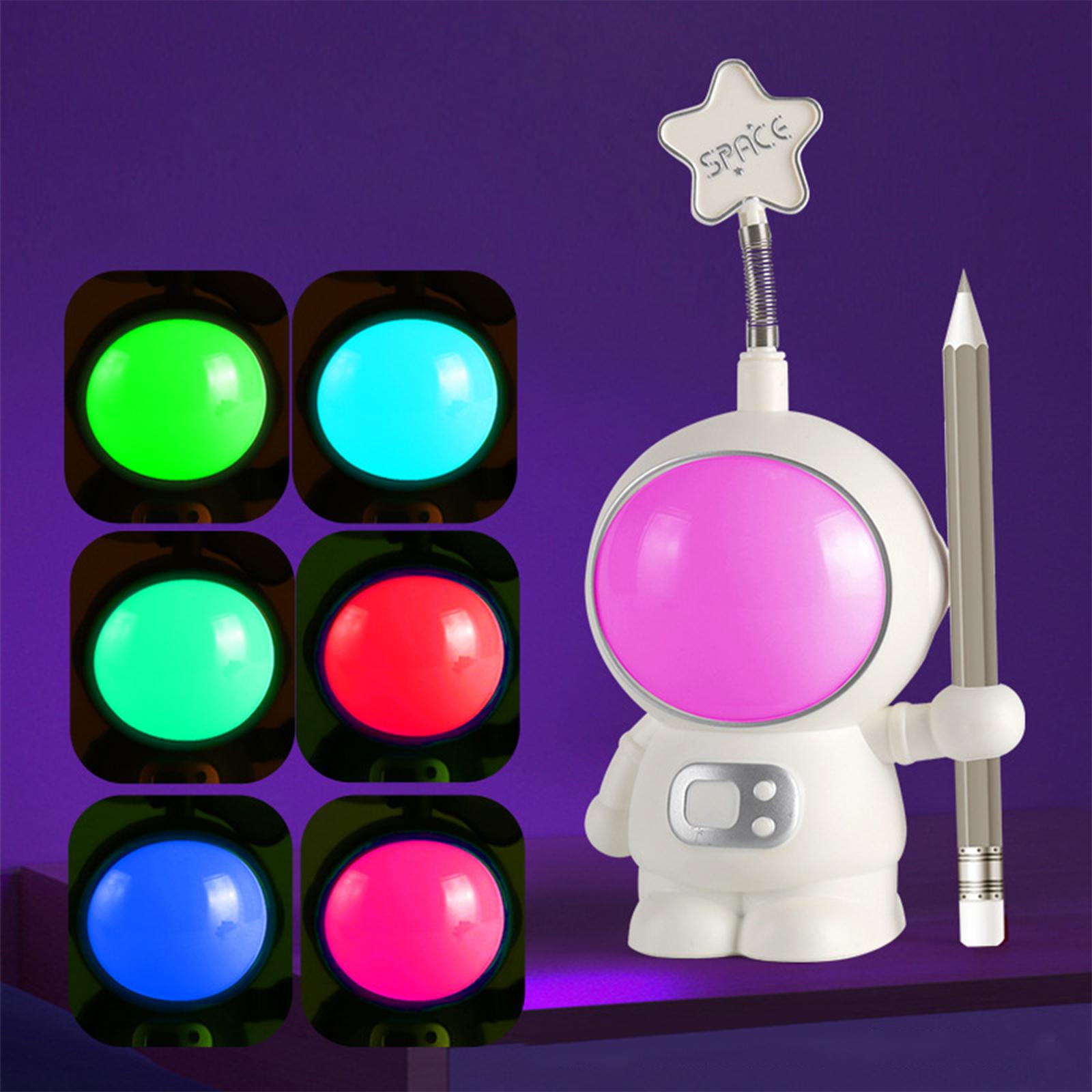 Dimmable Astronaut Night Light Girls Creative for Bedside Kids Nursery Red