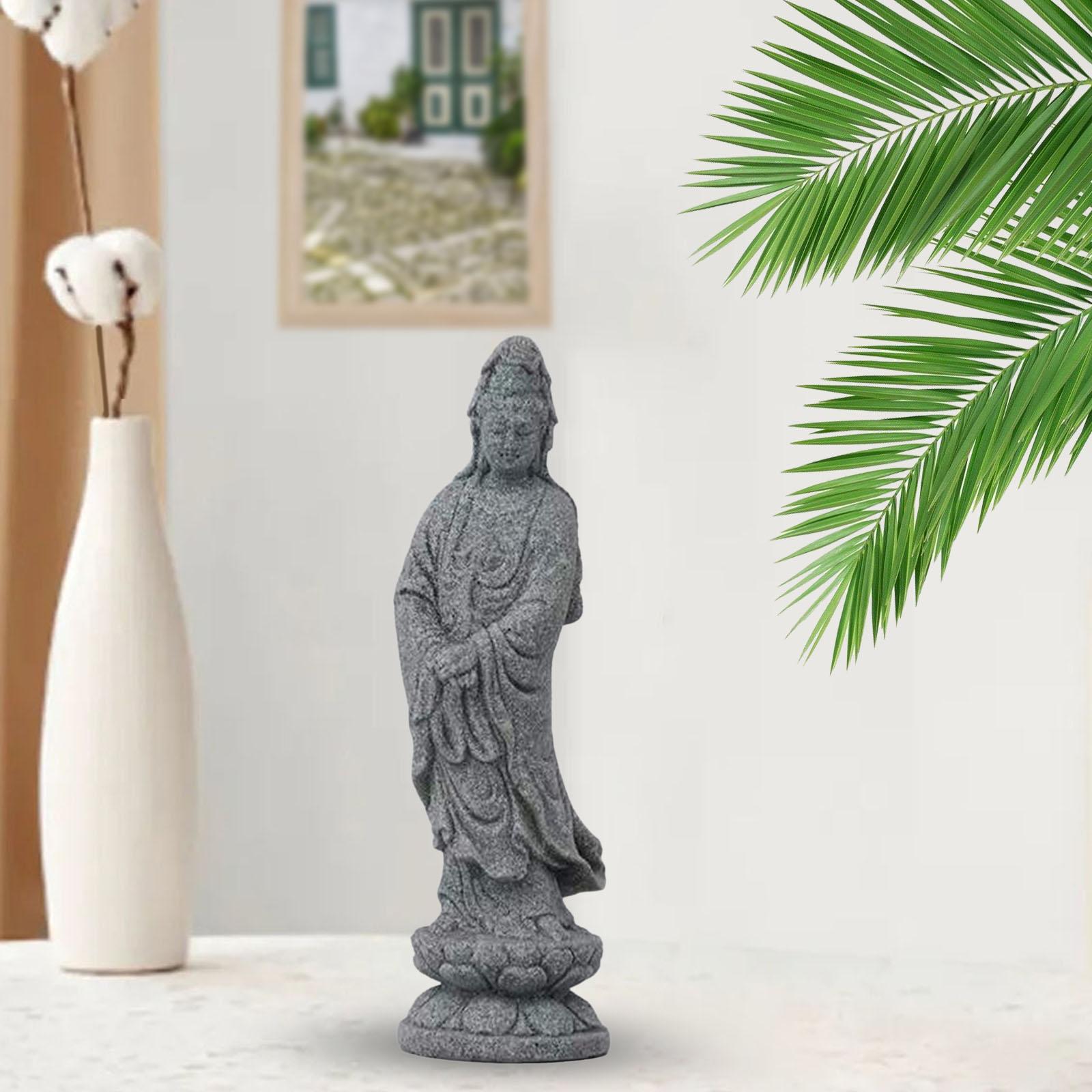 Feng Shui Buddha Statue Figurine Teahouse Desktop Handmade Hand Carved