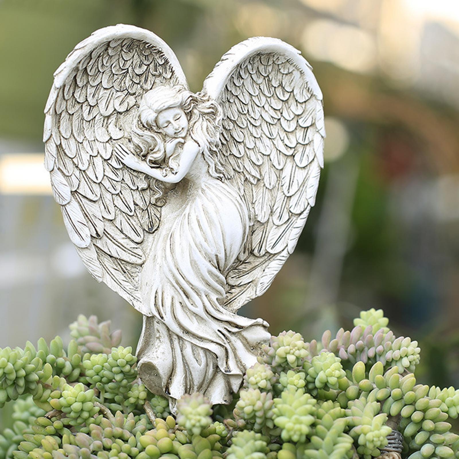 Angel Wings Garden Stake Decor Fairy Garden Accessories for Yard Porch