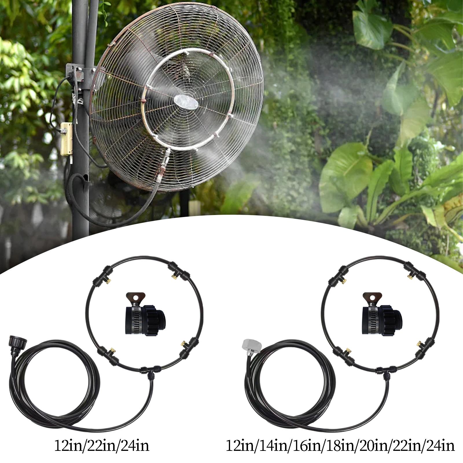 Outdoor Fan Misting Cooling System with Adapter PP Adapter 12inch