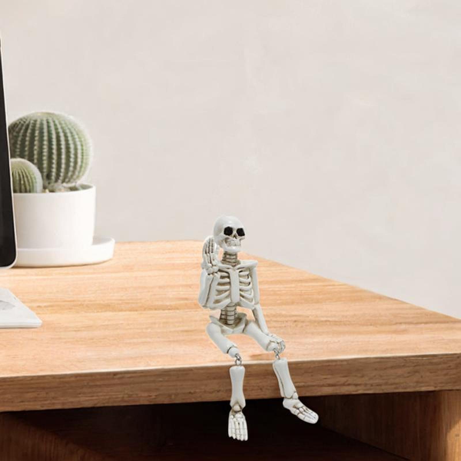 Mini Skeleton Figurine Miniature Skull Statue for Yard Courtyard Living Room