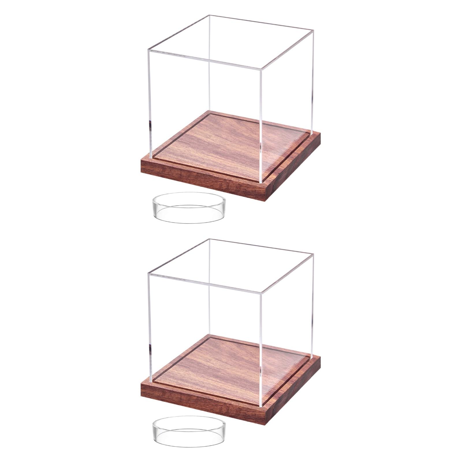 2Pcs Baseball Display Cases for Autographed Balls Dustproof Baseball Holders