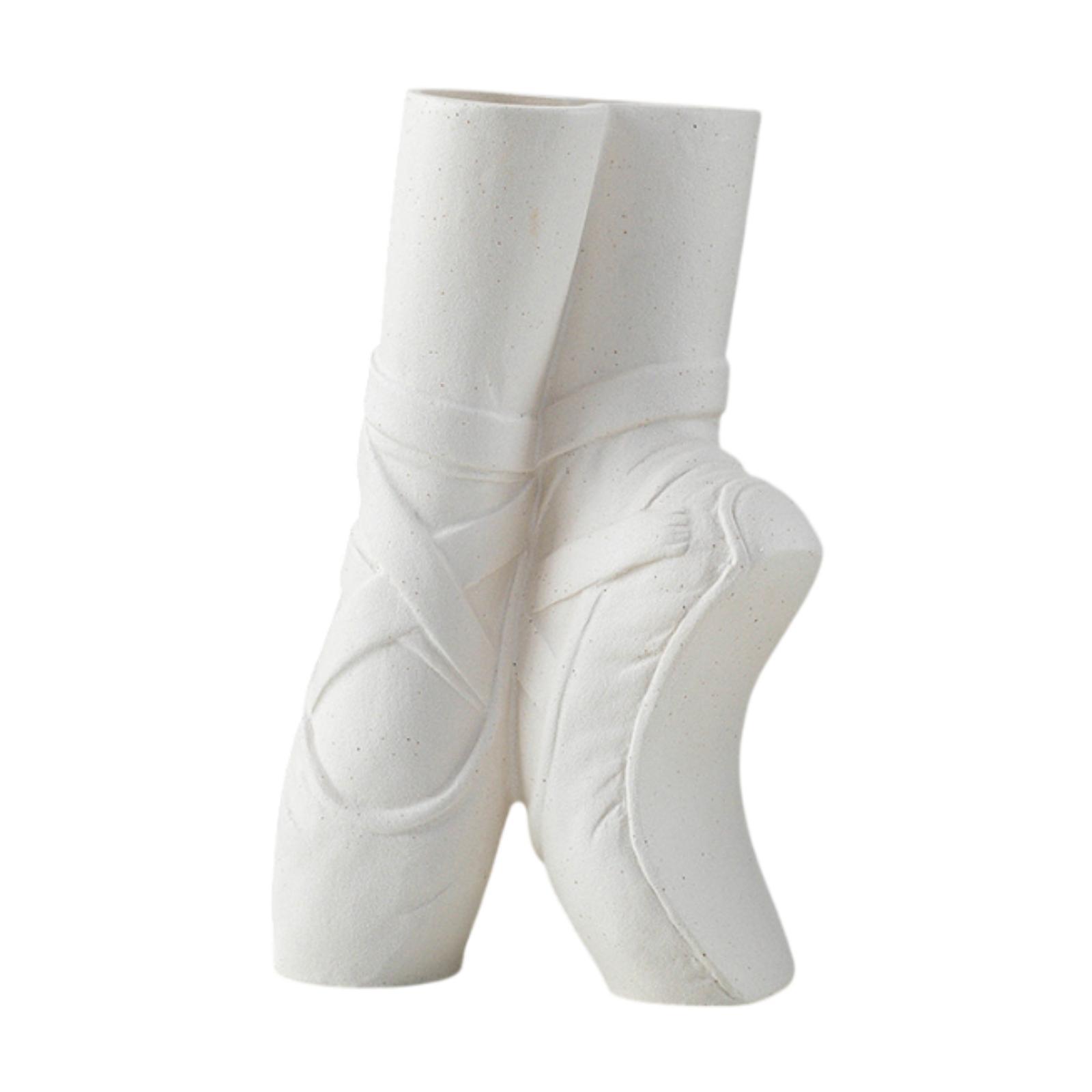 Ballet Shoe Vase White
