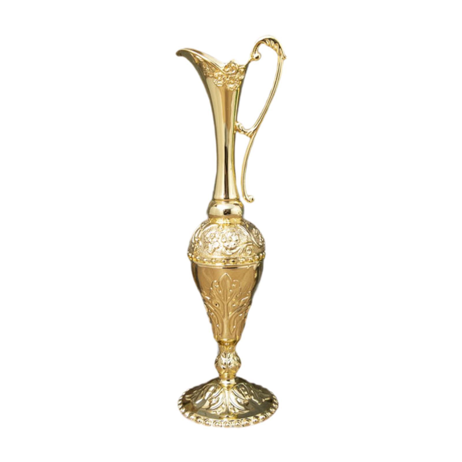 Flower Vase Desk Arrangement Gold