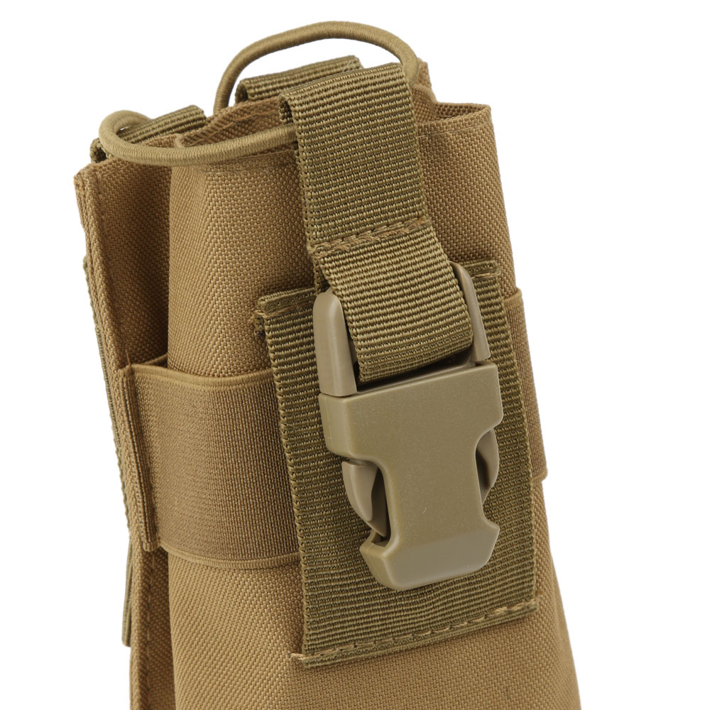 Outdoor Airsoft Tactical Molle MBITR Radio Walkie Talkie Belt Pouch Bag Tan
