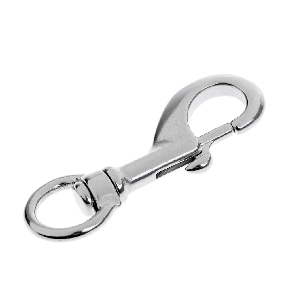 Schwenkbar Karabiner Edelstahl Swivel Snap Clip Karabinerhaken mit Wirbel 