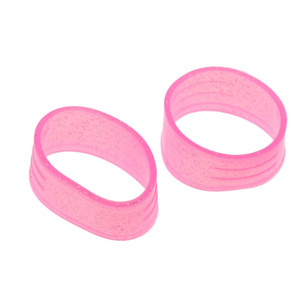 2Pc 7Colors Racket Handle Rubber Ring Tennis Racquet Band Overgrip