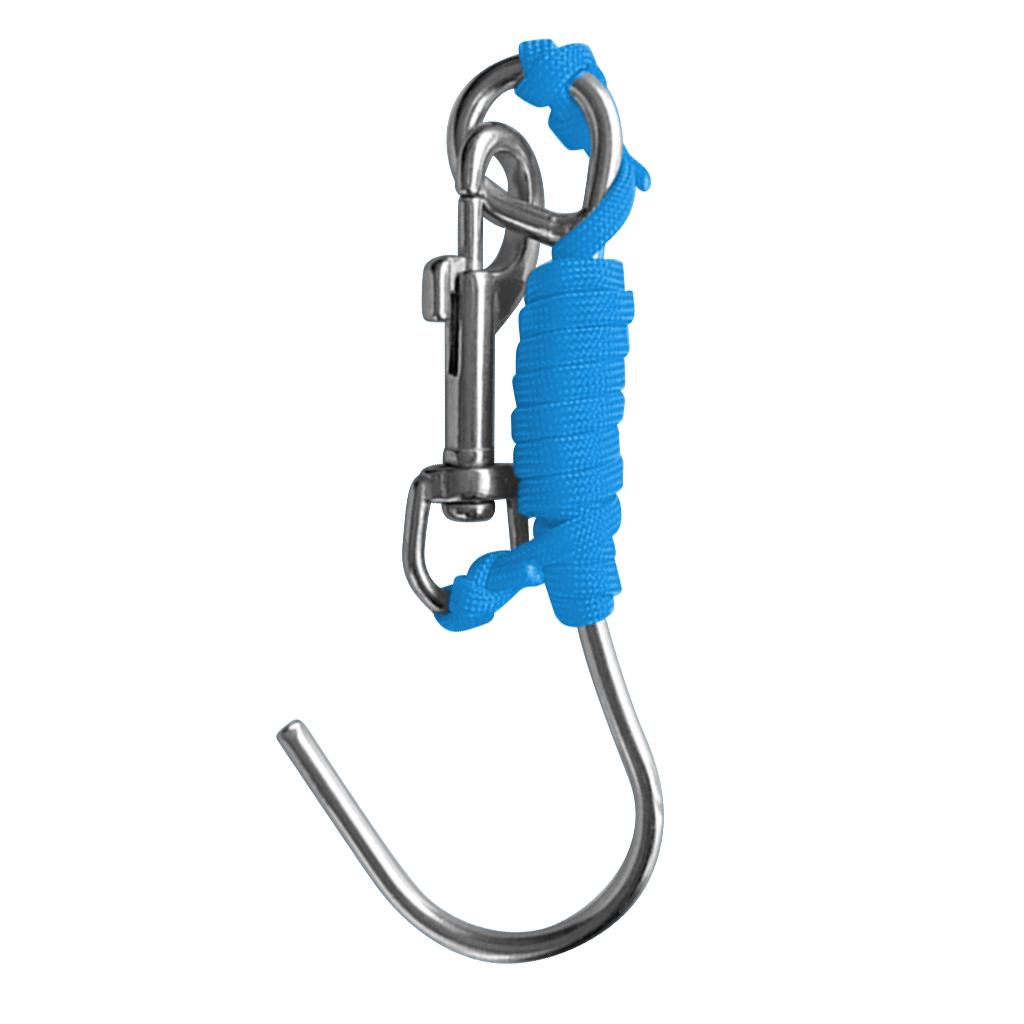 Seil Stömungshaken Singlehaken 120cm Riffhaken mit Swivel-Kara und Leine 