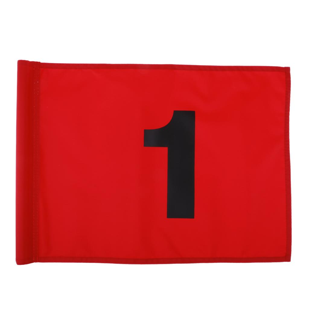 Golf Flag Golf Practice Training Putting Green Flag Red with Number 1