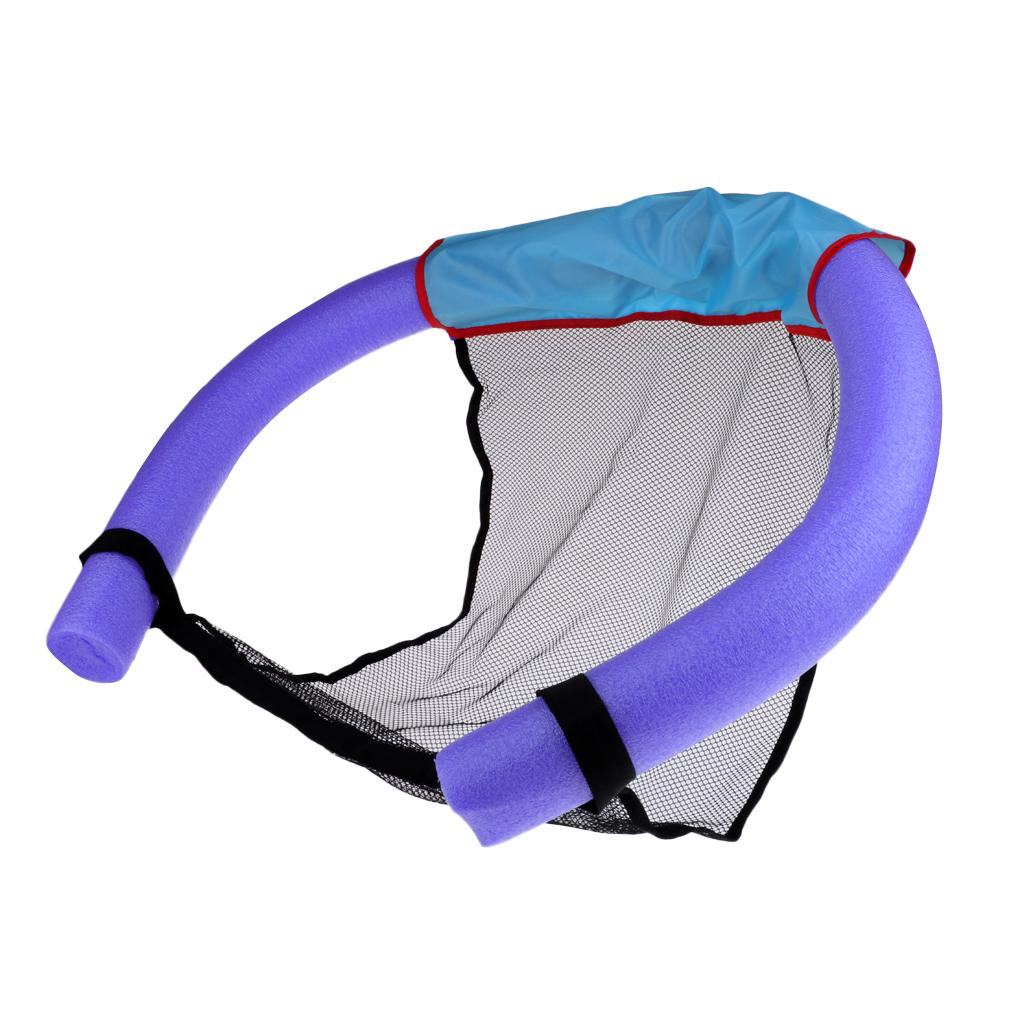 Floating Pool Noodle Sling Mesh Float Chair Swimming Seat Water Toys Purple