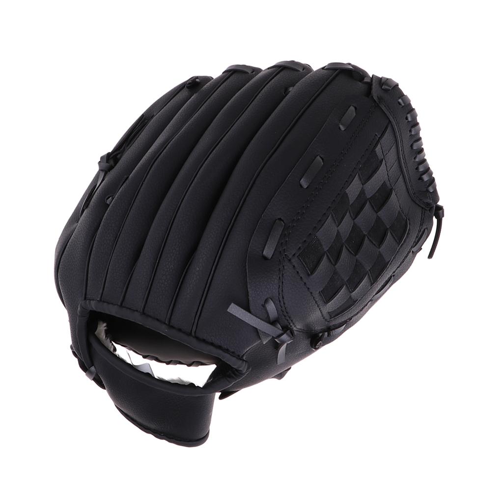 Team Sport Left Handed Wear-resistant Youth Baseball Teeball Glove Black  M