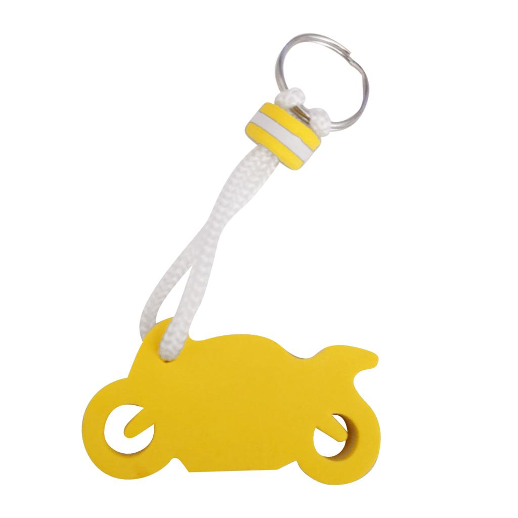 Portable Floating Motorcycle Keyring Buoyant Key Ring for Water Sport Yellow