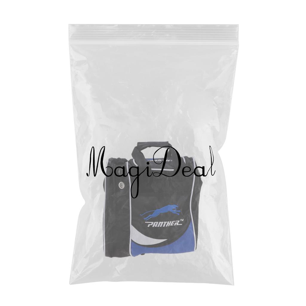 Waterproof Bowling Ball Carrier Bag Single Ball Tote Bag Pocket Black+Blue