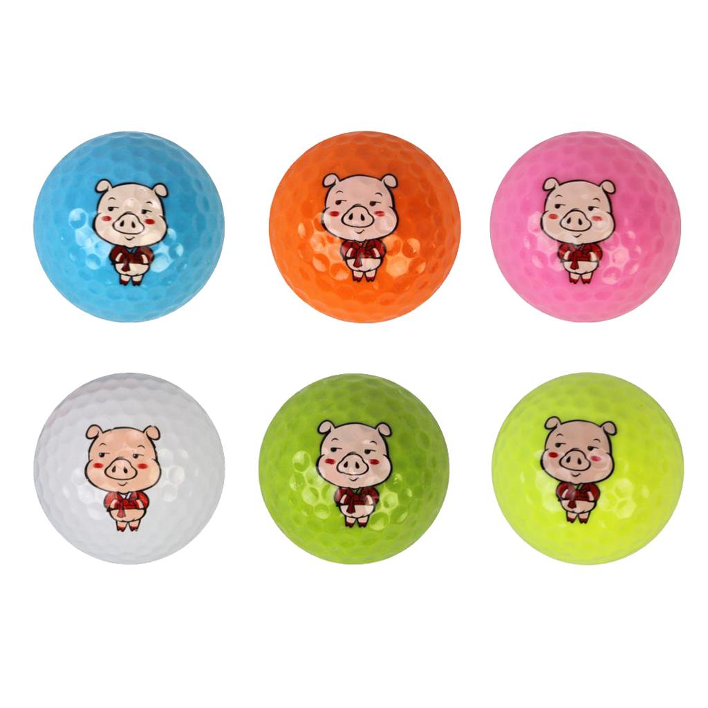 Soft Feel Pig Pattern Golf Balls (Half Dozen)