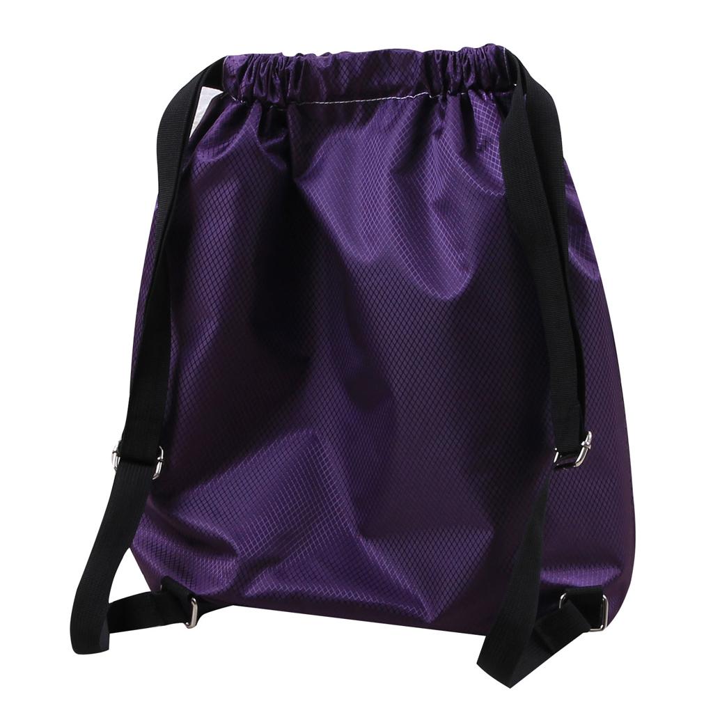 Women Men Swim Beach Drawstring Backpack Dry Wet Separated Bag Pack Purple