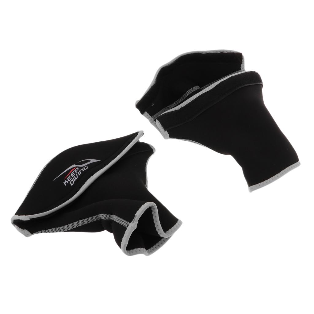 Neoprene Kayaking Glove Hands Covers Paddle Gloves Mitts Black Silver