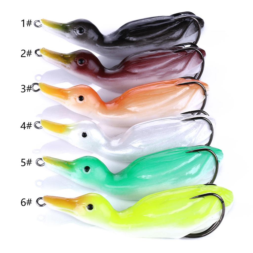 2pcs Floating Duck Lure 10.5cm Bass Bait Fishing Tackle Black