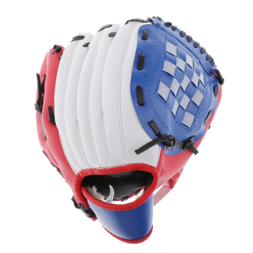 Baseball Glove Left Handed Softball Gloves Mitt 10.5''/11.5/12.5 '' Red