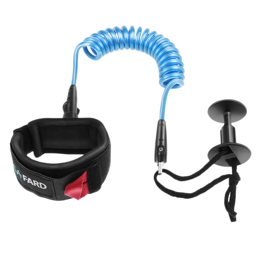 5ft Wrist Coil Leash Surf Body Board Cord Arm Strap w/ Padded Cuff eBay