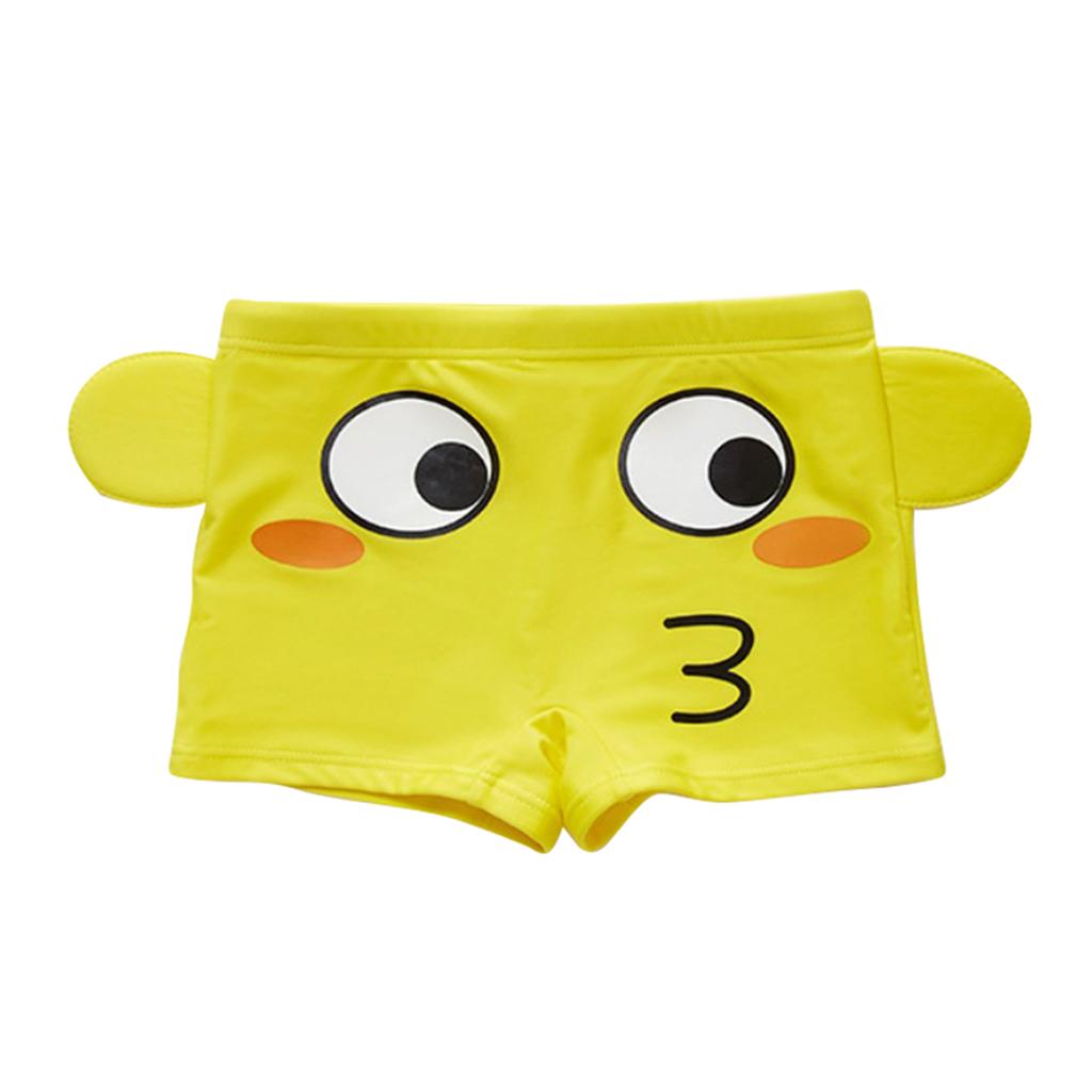 Kids Swimsuit Shorts Swimwear Youth Swimming Bath Pants Yellow Fish 2XL