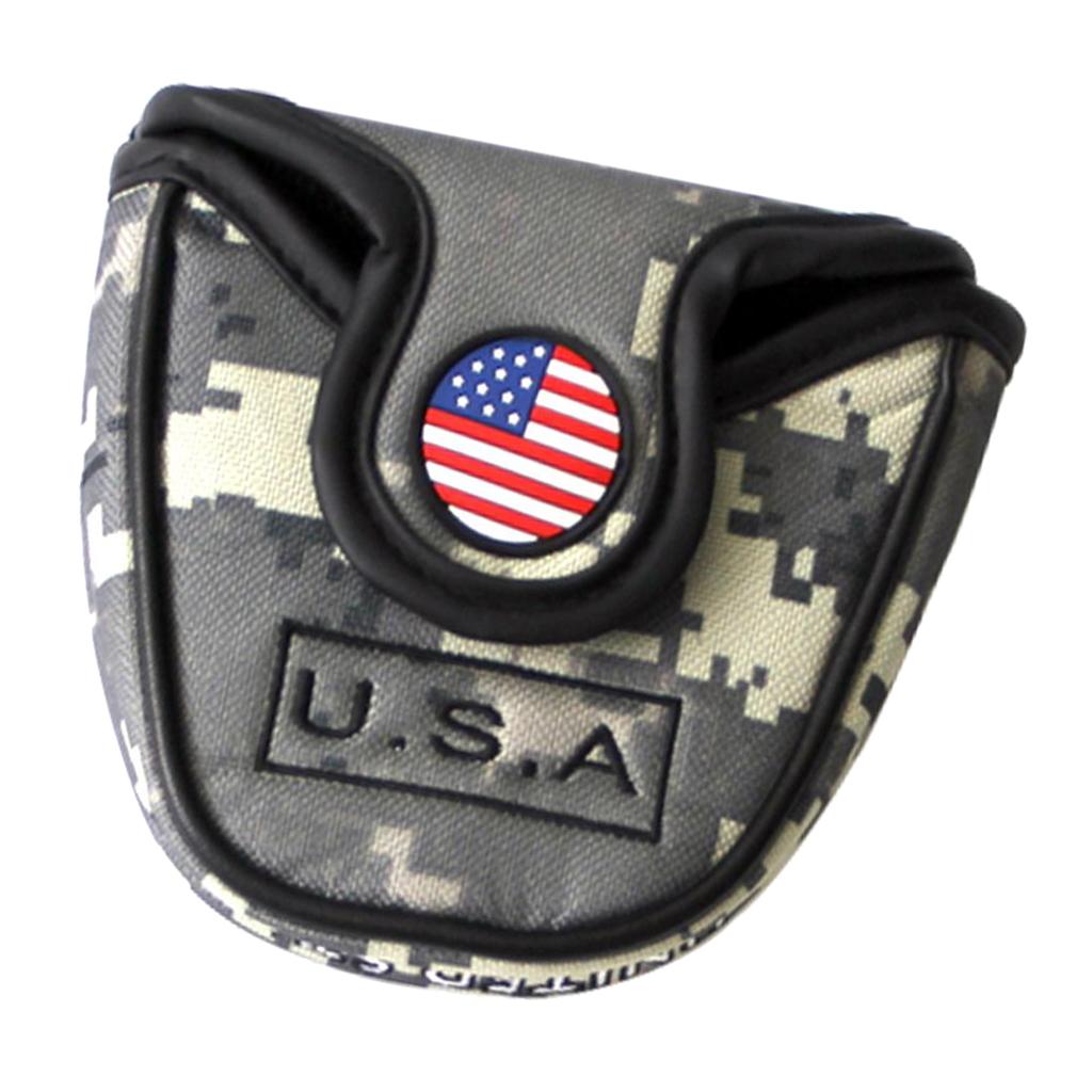 Golf Mallet Putter Head Cover Protector Bag Guard with Magnetic Closure