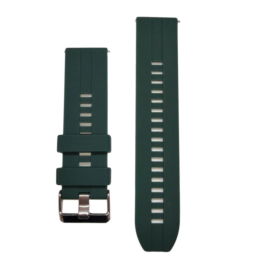 Silicone Sports Watch Band Waterproof Bracelet 2- Piece Strap  Green