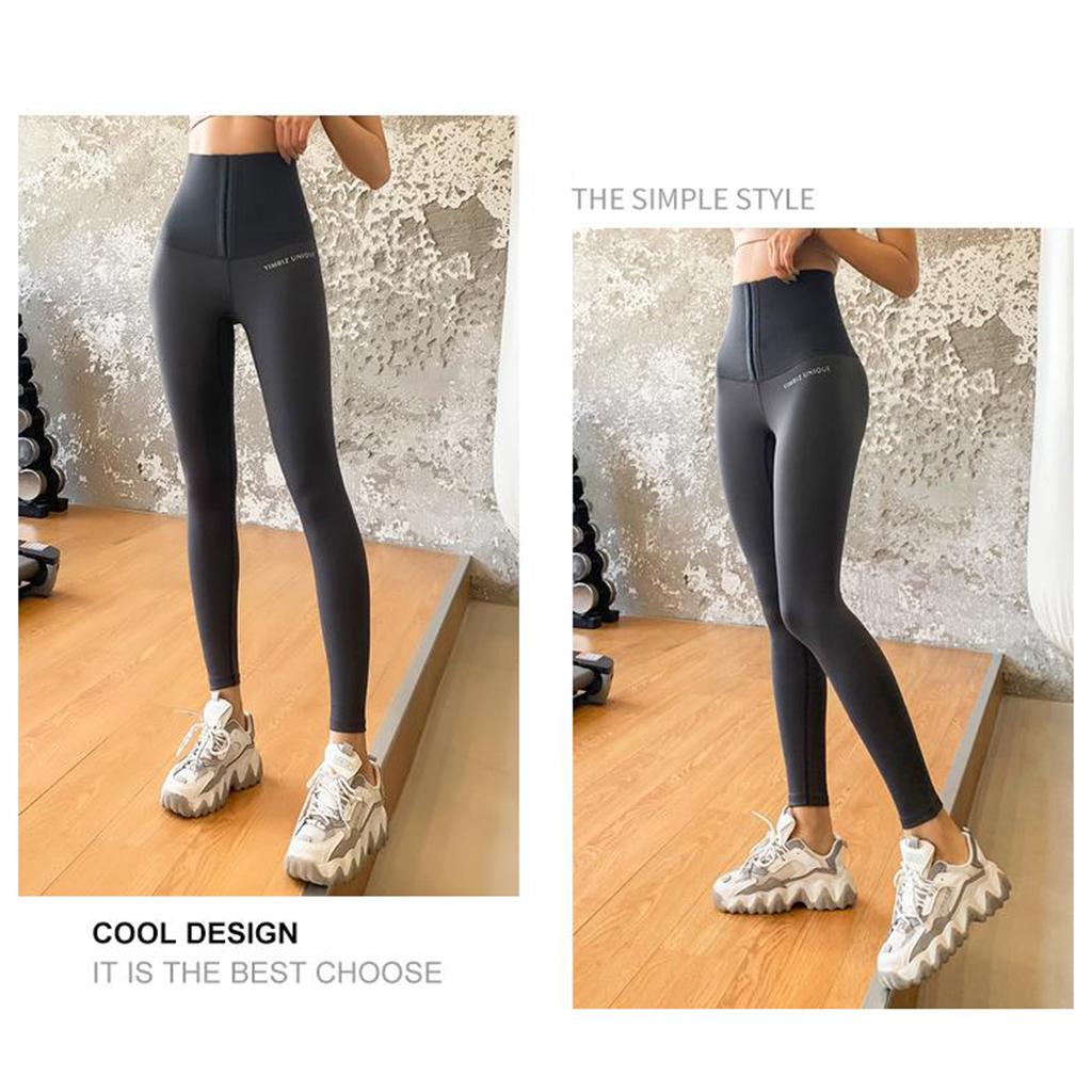 Women Anti-Cellulite Leggings Fitness Butt Lift Tummy Control Pants Grey L