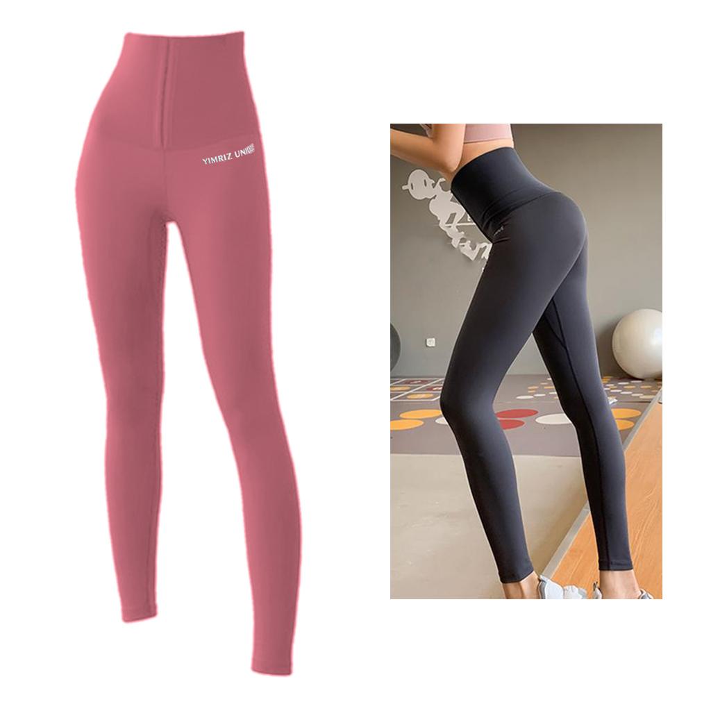 Women Anti-Cellulite Leggings Fitness Butt Lift Tummy Control Pants Red XL