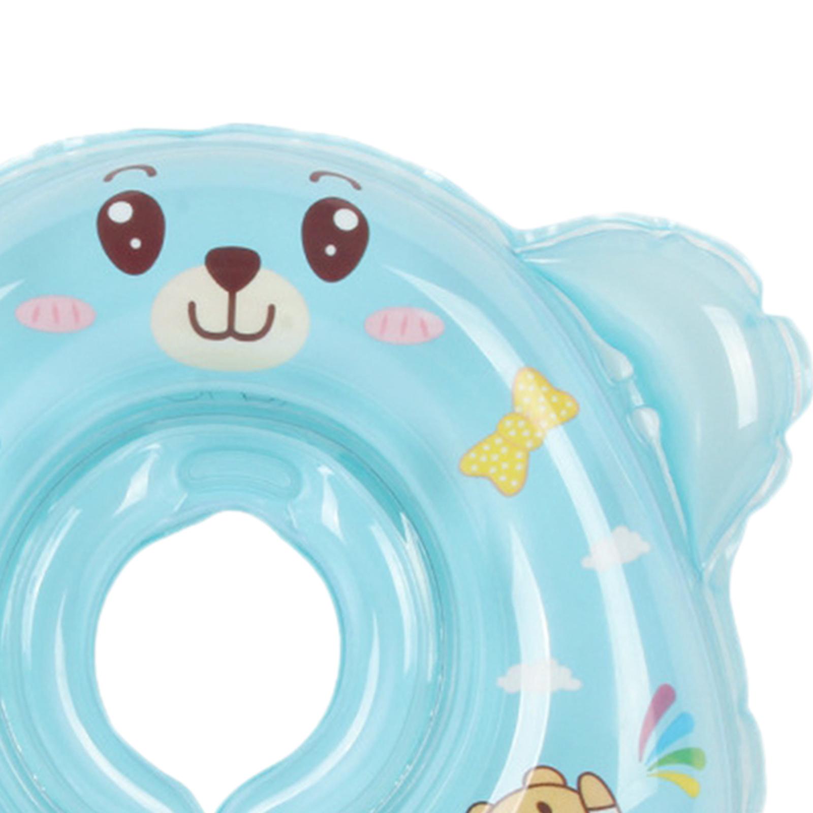 Inflatable Baby Swim Float Children Neck Ring Trainer Bathtub Pool Toy Blue
