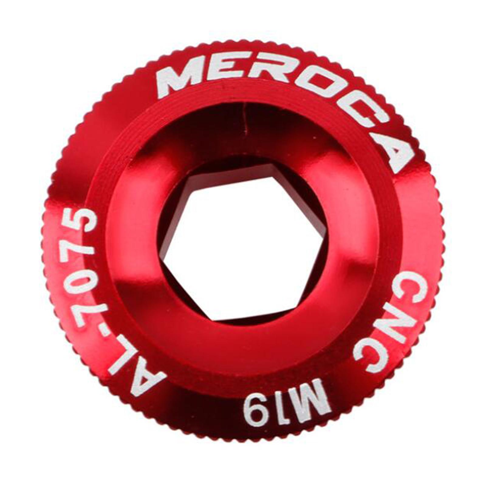 2x Bicycle Crank Cover Screw Fixing Chainwheel Crankset Bolt M19_Red