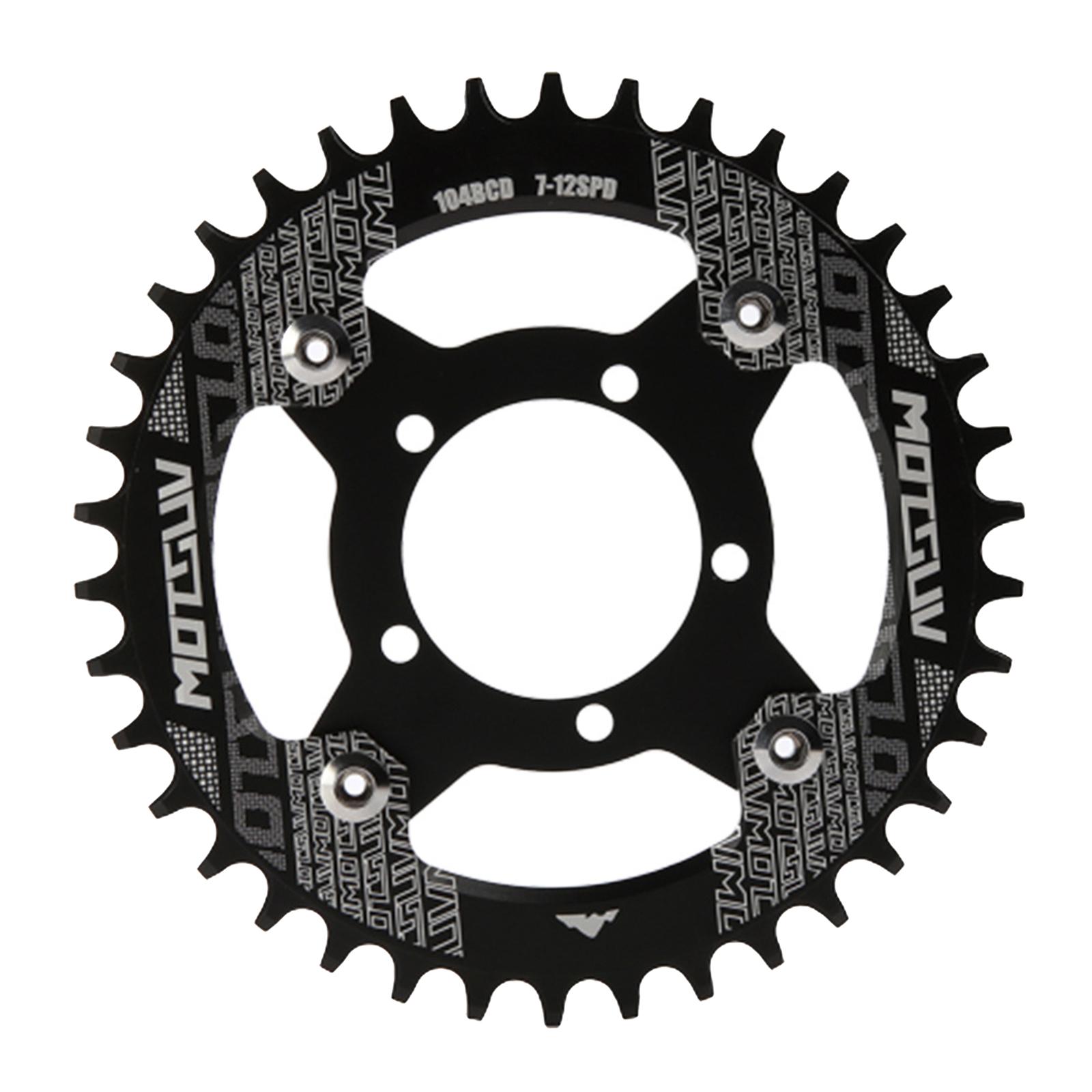 Strong E-Bike Chainring 32T~42T 104BCD Round Chainwheel Sprockets Chain Ring Black 38T