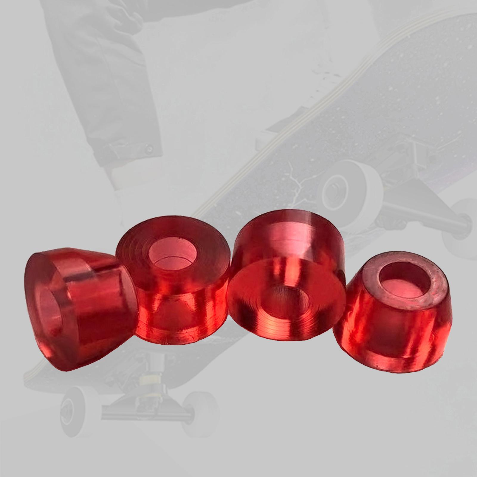 4x Skateboard Truck Bushing Longboard 90A Rebuild Kits Shock Absorber Red