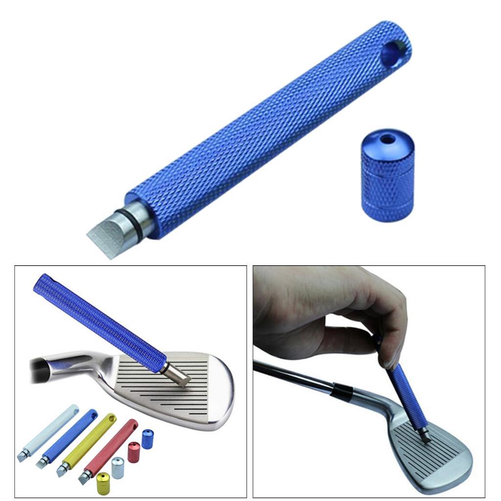 Golf Club Iron Wedge Grooving Groover Sharpener Sand Cleaning Tool Blue