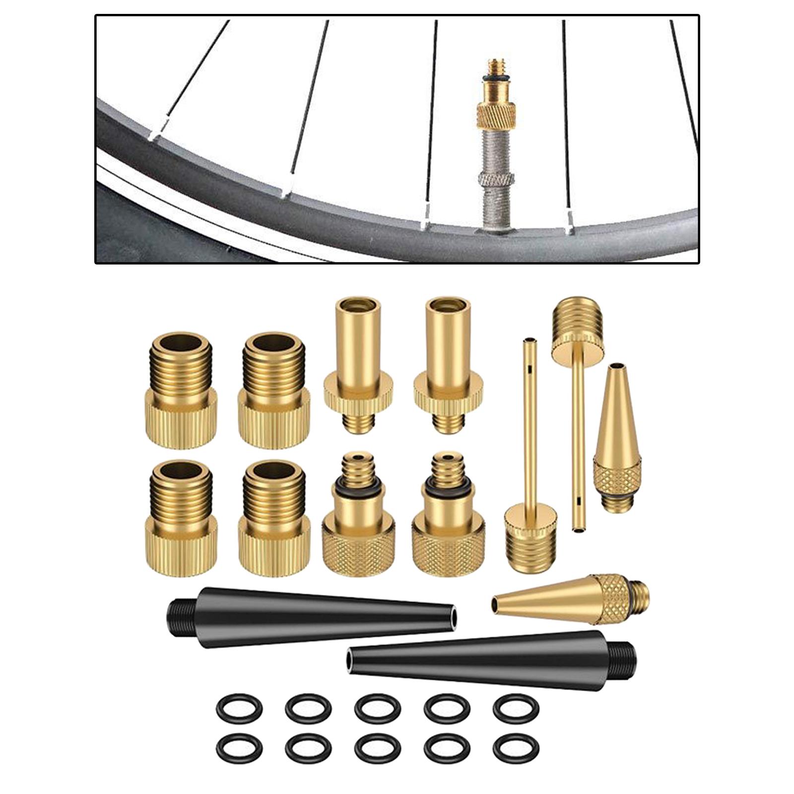 BRASS ADAPTOR PRESTA SCHRADER BICYCLE VALVE CONVERTER BIKE PUMP 24pcs set 1