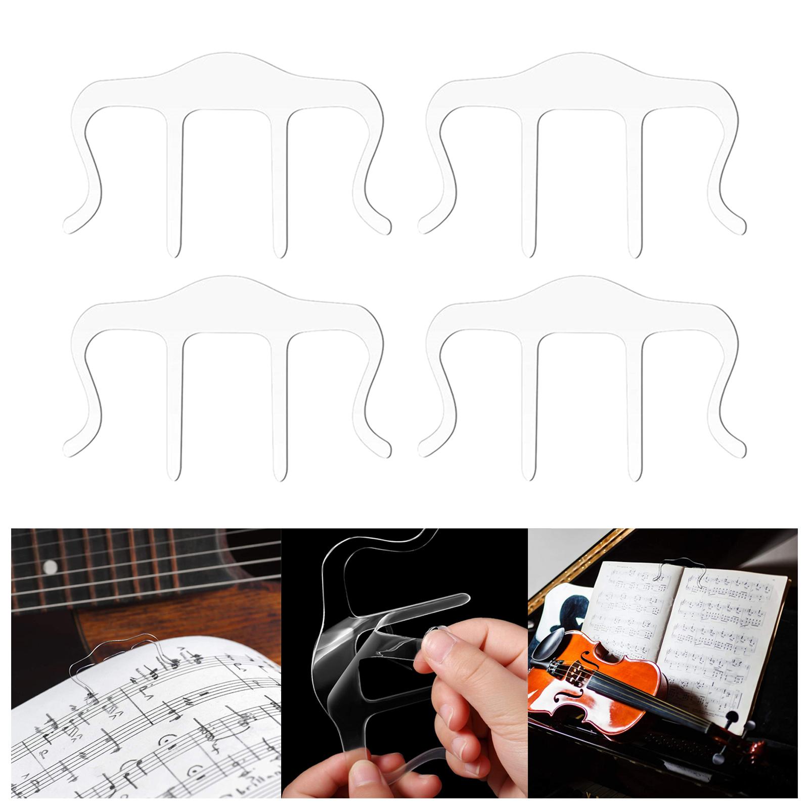 4x Music Book Holder Pieces Book Sheet for Practice School Office Stationery