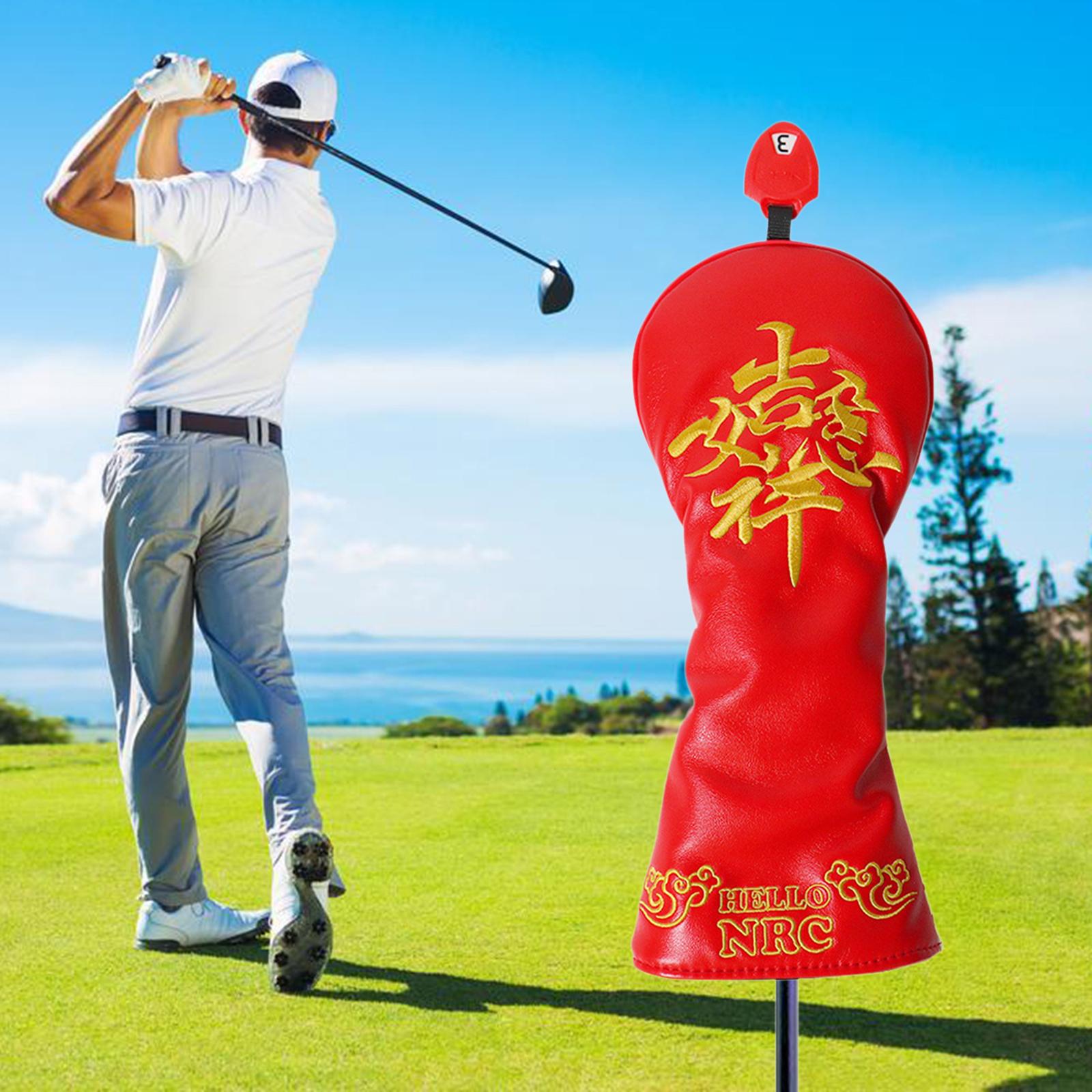 Golf Club Head Cover Fleece Lining Waterproof Universal Golf Wood Headcover  Fairway