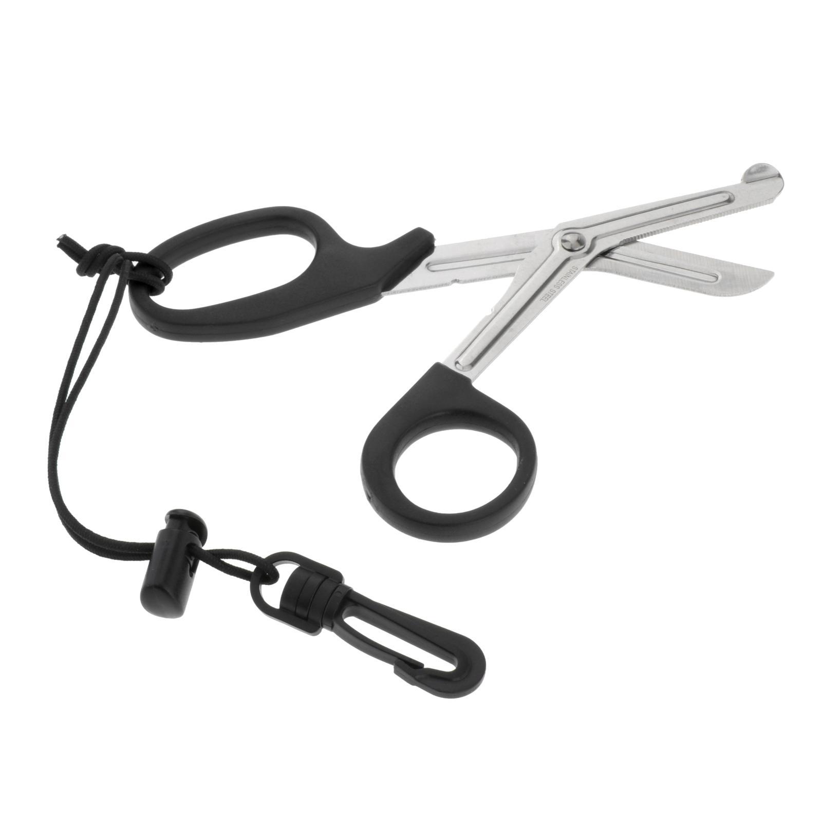 Diving Shears Stainless Steel Sports Underwater Escape Diving Scissors Black