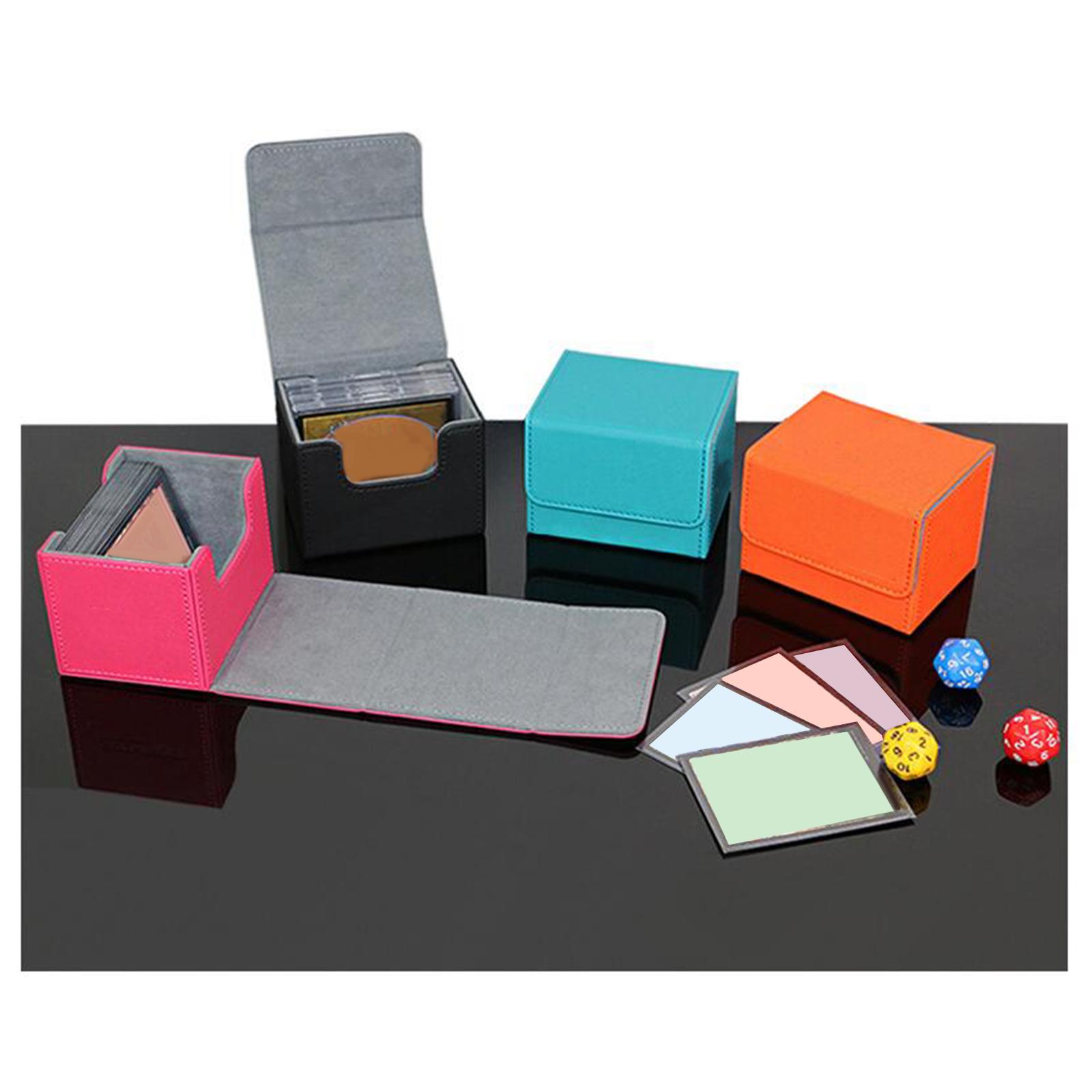 Sturdy Trading Card Deck Box Storage for MTG Card Protective Carrying Pink