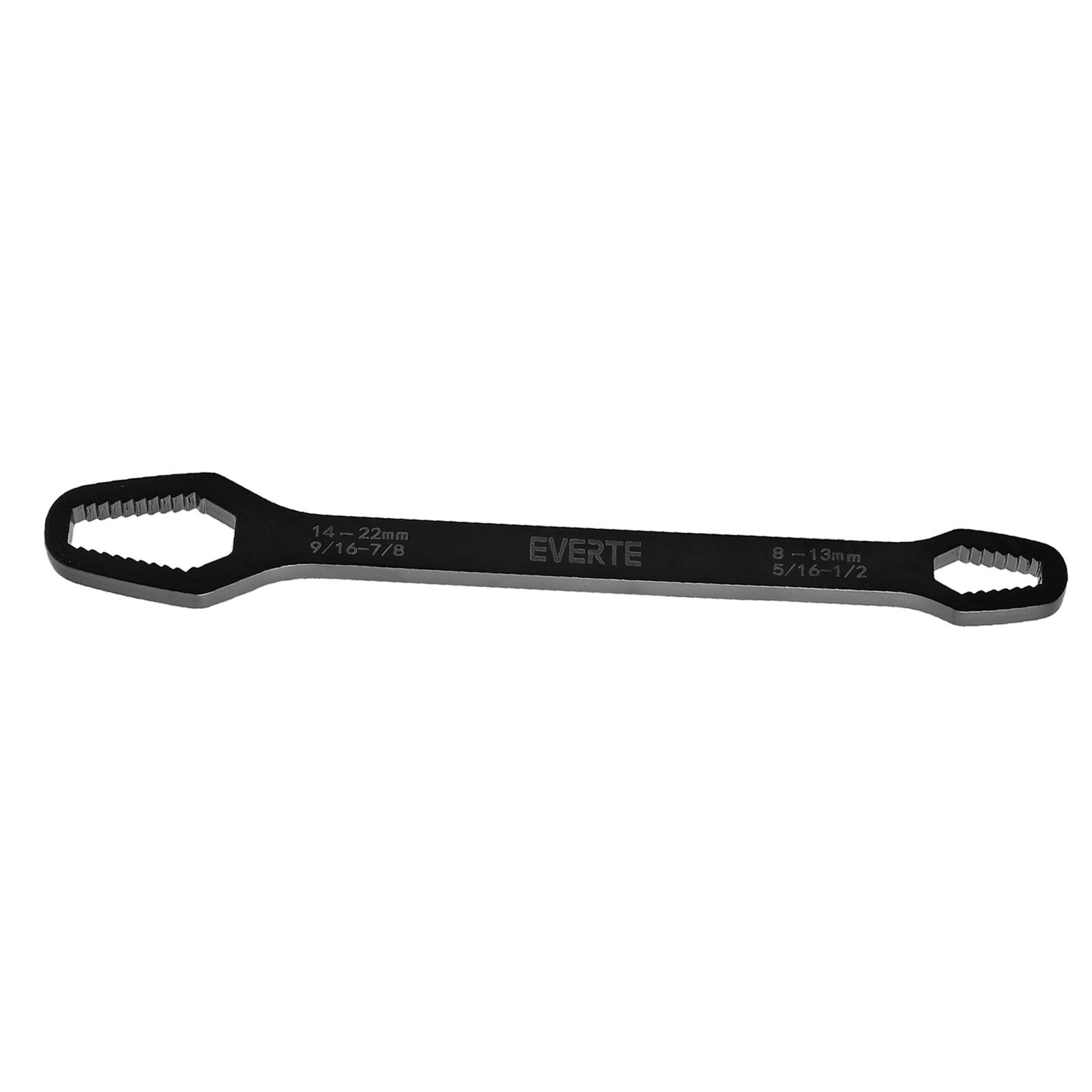 Double Sided Adjustable Wrench Spanner for Bicycle Car Repair Tool Black