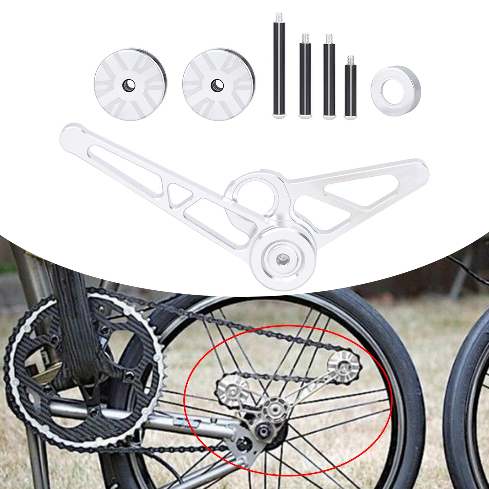 Bike Chain Tensioner Folding Bicycle Wheels Rear Derailleur Chain Stabilizer Silver