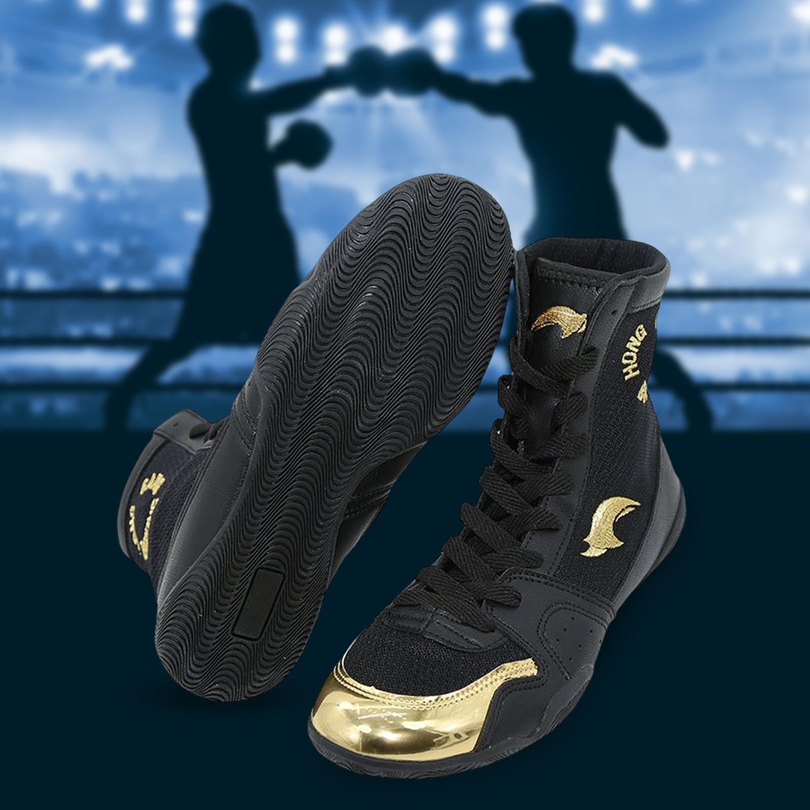Kick Boxing Shoes Wrestling Boots Practice for Grappling Taekwondo Mma 39