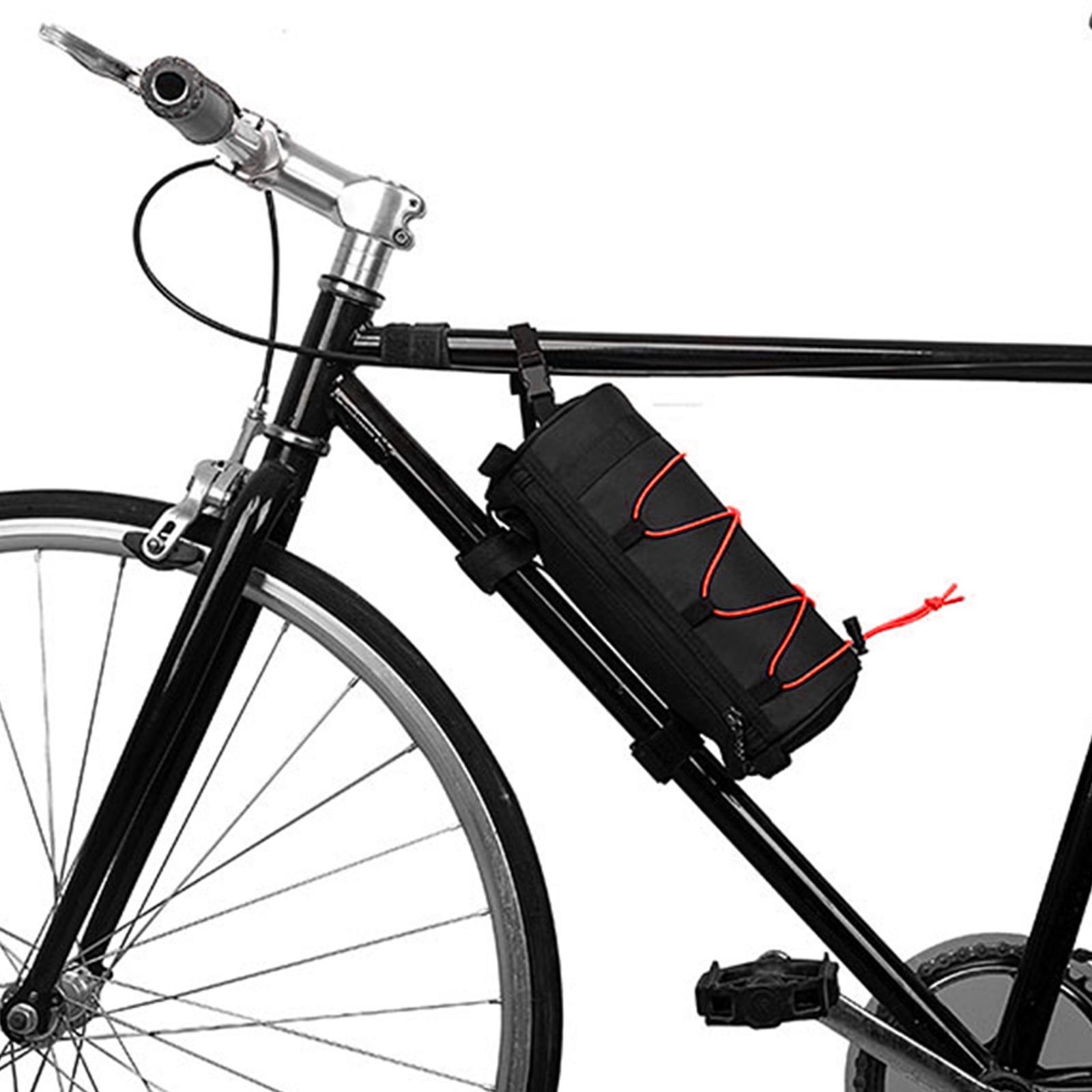 2.5L Bike Frame Bag Bicycle Handlebar Bag Large Capacity Waterproof Red