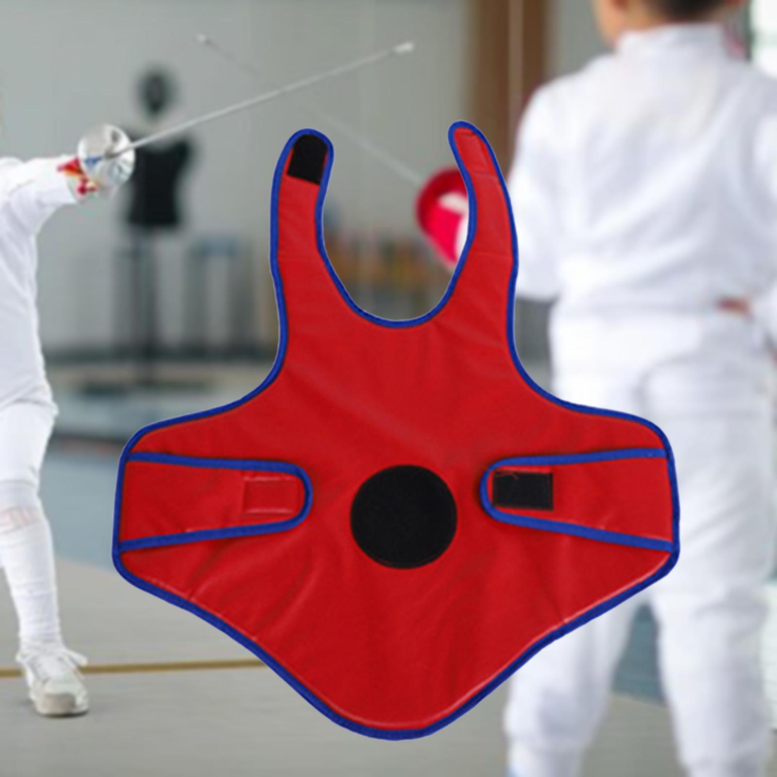Fencing Vest Kids Fencing Equipment for Martial Arts Kickboxing Boxing Red
