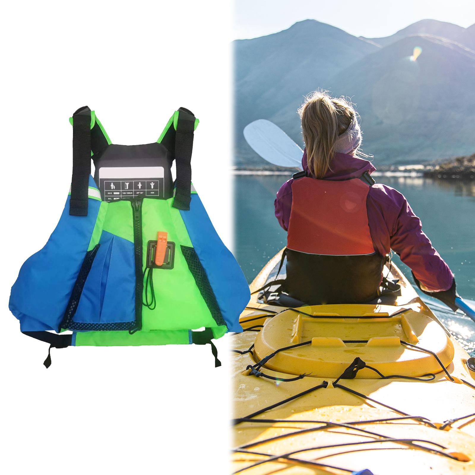 Kayak Life Jacket Swimming Vest Waterproof Portable Breathable Survival Suit XS S Blue