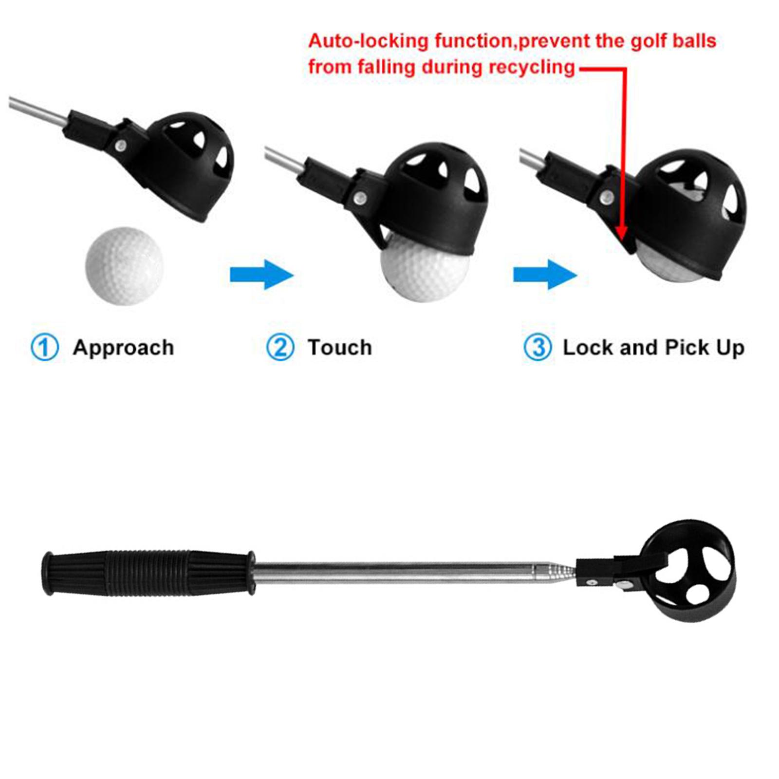 Golf Ball Retriever Stainless Steel Golf Grabber Golf Ball Pick up Tool