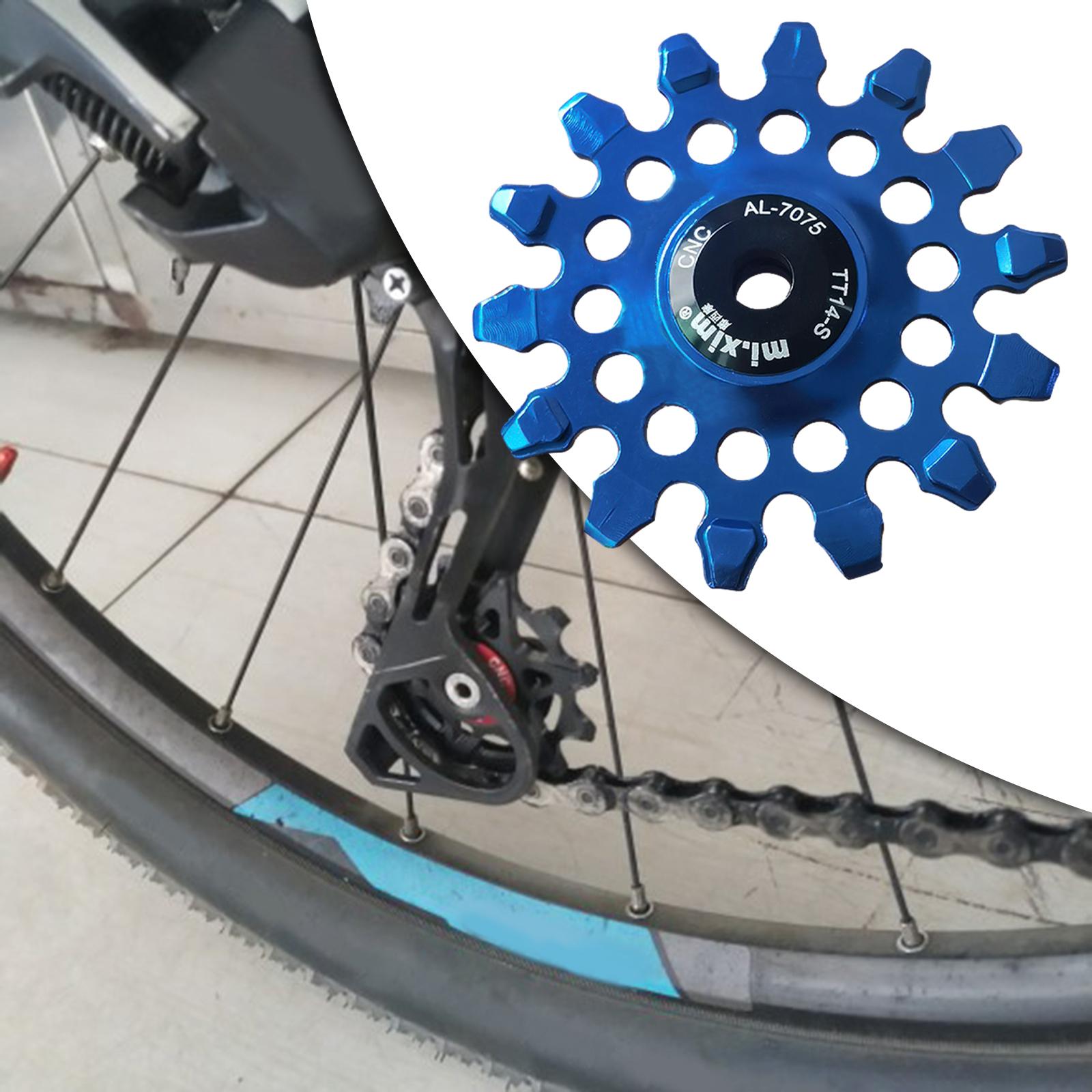 Bike Rear Derailleur Pulley Components Lightweight Easy Installation Bearing Blue